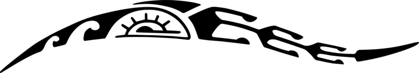 Tattoo Maori design. Ethnic decorative oriental ornament. Art tribal tattoo. Vector sketch of a tattoo Maori.