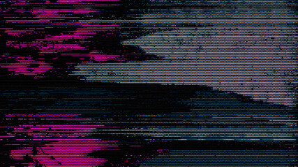 Glitch noise static television VFX pack. Visual video effects stripes background, tv screen no signal glitch effect - 449017827