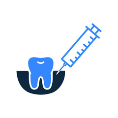 Dental, defect, treatment tooth icon. Simple editable vector illustration.