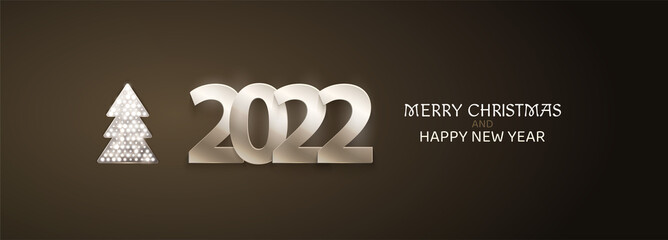 New Year metallic numbers. Retro design for greeting banner, poster etc.