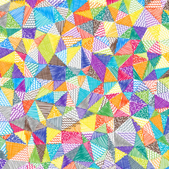 Low poly sketch background. Appealing square pattern. Modern abstract background. Vector illustration.