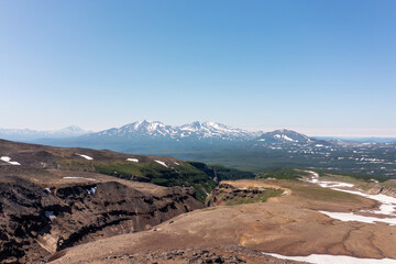 Dangerous Canyon near the Mutnovsky volcano in Kamchatka.