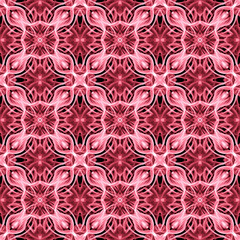 Fototapeta na wymiar Seamless abstract geometric floral monochrome surface pattern