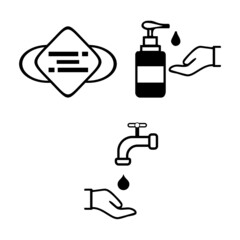Obraz na płótnie Canvas health protocol symbol design