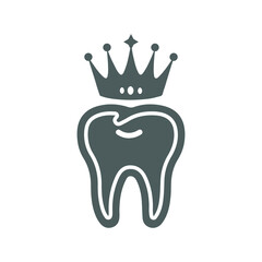 Dental, Care, fresh tooth icon. Gray vector graphics.