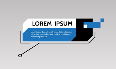 Digital callouts, titles frame text, HUD . Set of templates, modern banners, presentation isolated. Vector design of title bar for infographics, advertising, video production.