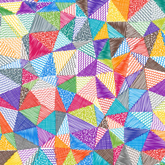 Low poly sketch background. Attractive square pattern. Astonishing abstract background. Vector illustration.