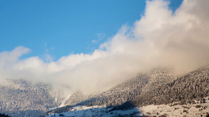 clouds over the mountains