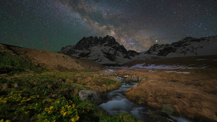 sunset over the mountains