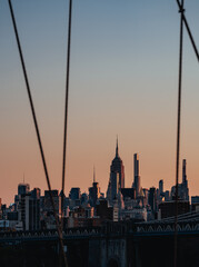 city skyline New York usa travel manhattan sky buildings morning sunrise panorama 