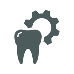Dental, setting, teeth, icon. Gray vector graphics.