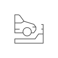 Car parking line outline icon