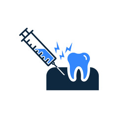 Tooth, injection, icon. Simple editable vector illustration.