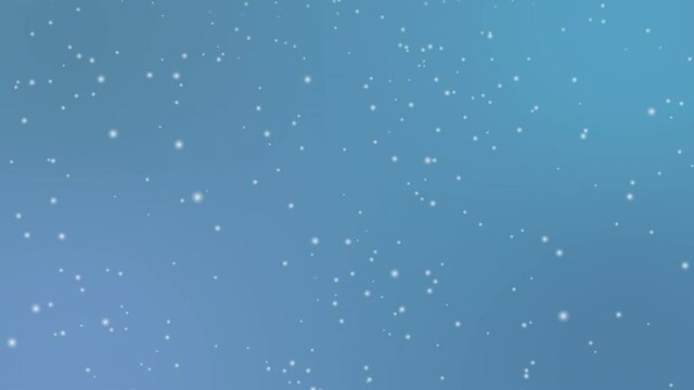 White snow falling on light blue background (seamless loop)