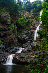 Fototapeta na wymiar waterfall in mountains. Long exposure.