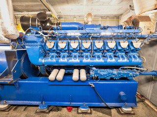 Engine of a cogeneration unit burning residual methane