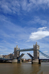 Fototapeta na wymiar Tower bridge raising, London, UK