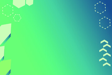Abstract Futuristic Blue gradient background with hexagonal and arrow ornament. good for technology background