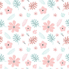 seamless pattern with flowers