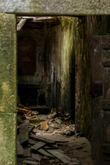 Fototapeta na wymiar Details of the abandoned Convent inside the Insua Fortress in Caminha, Portugal.
