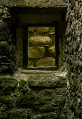 Details of the abandoned Convent inside the Insua Fortress in Caminha, Portugal.