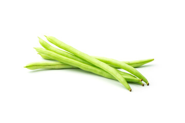 Green beans,bunch of green beens, Delicious fresh green bean isolated on the white  background.
