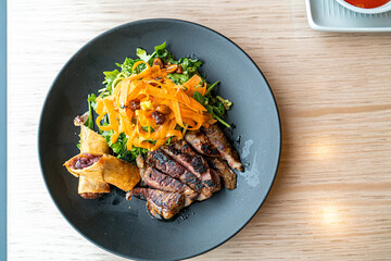 Grilled New York Steak Salad - Top Angle