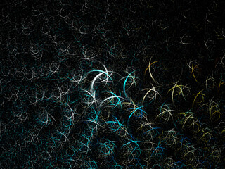 blue abstract fractal background 3d rendering illustration