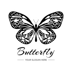 Butterfly logo design. Vector illustration