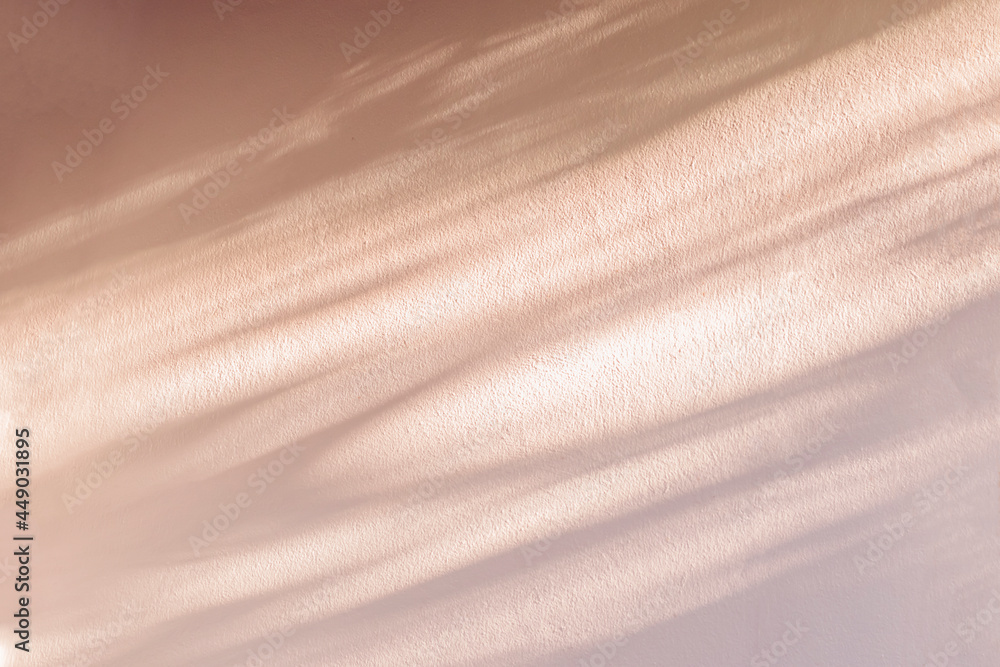 Poster abstract light and shadow of pink leaves bokeh blurred background.