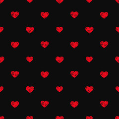 
Heart seamless print, vector illustration on textiles.
