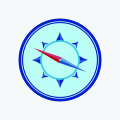 Compass icon vector. Compass logo vector illustration