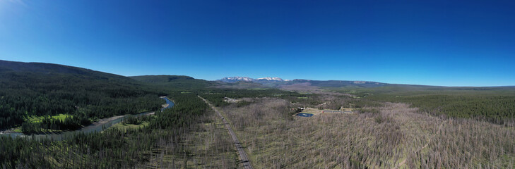 180 Pano between Yellowstone - Teton