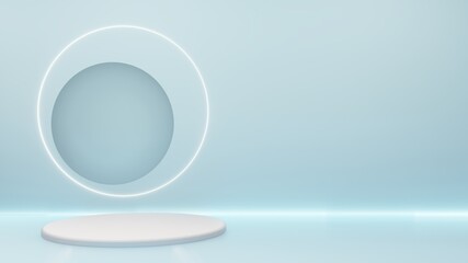 Mock up podium for product presentation, 3d render, 3d illustration.