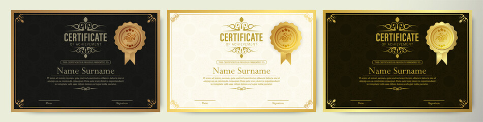 Classic certificate award template