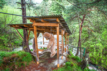 The "Threshold of Heaven" camp site. The village of Stur-Digora. Mountain Digoria. North Ossetia. Russia.