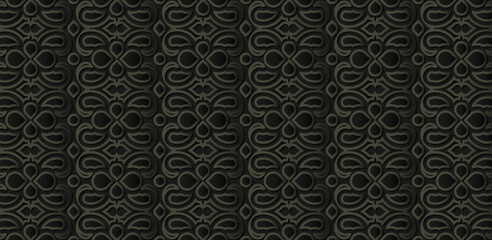 dark ethnic seamless pattern template