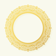 Luxury round border frame design