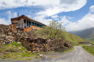 The village of Kamunta. Mountain Digoria. North Ossetia. Russia.