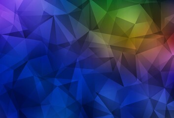 Dark Blue, Yellow vector triangle mosaic background.
