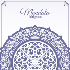 Blue mandala background concept