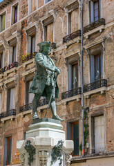 Obraz premium Statue of Carlo Goldoni, Venice, Italy
