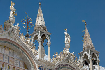 Fototapeta premium Details of the beautiful St. Mark's Cathedral, Venice, Italy