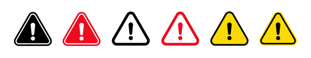 Caution signs. Symbols danger and warning signs.