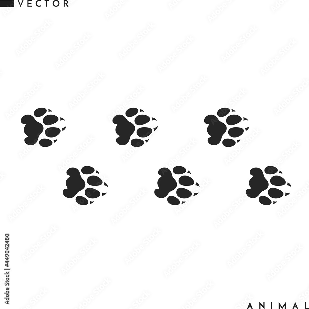 Canvas Prints tiger paw prints vector