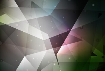 Dark Multicolor vector layout with lines, triangles.