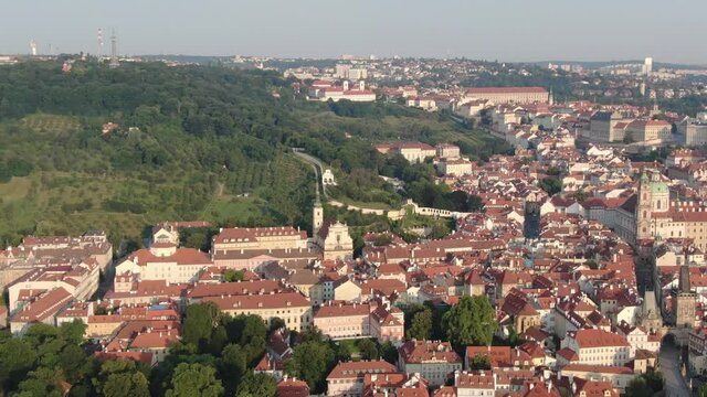 Petrin hill and tower in Prague, Czech Republic, Europe