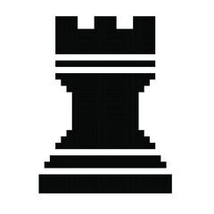 Chess rook piece vector icon. filled flat sign for mobile concept and web design. Symbol, logo illustration. Vector 