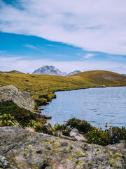 Mountain lake in French Alpes