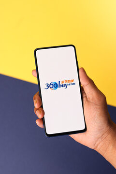 Assam, India - May 18, 2021 : 360buy.com Logo On Phone Screen Stock Image.